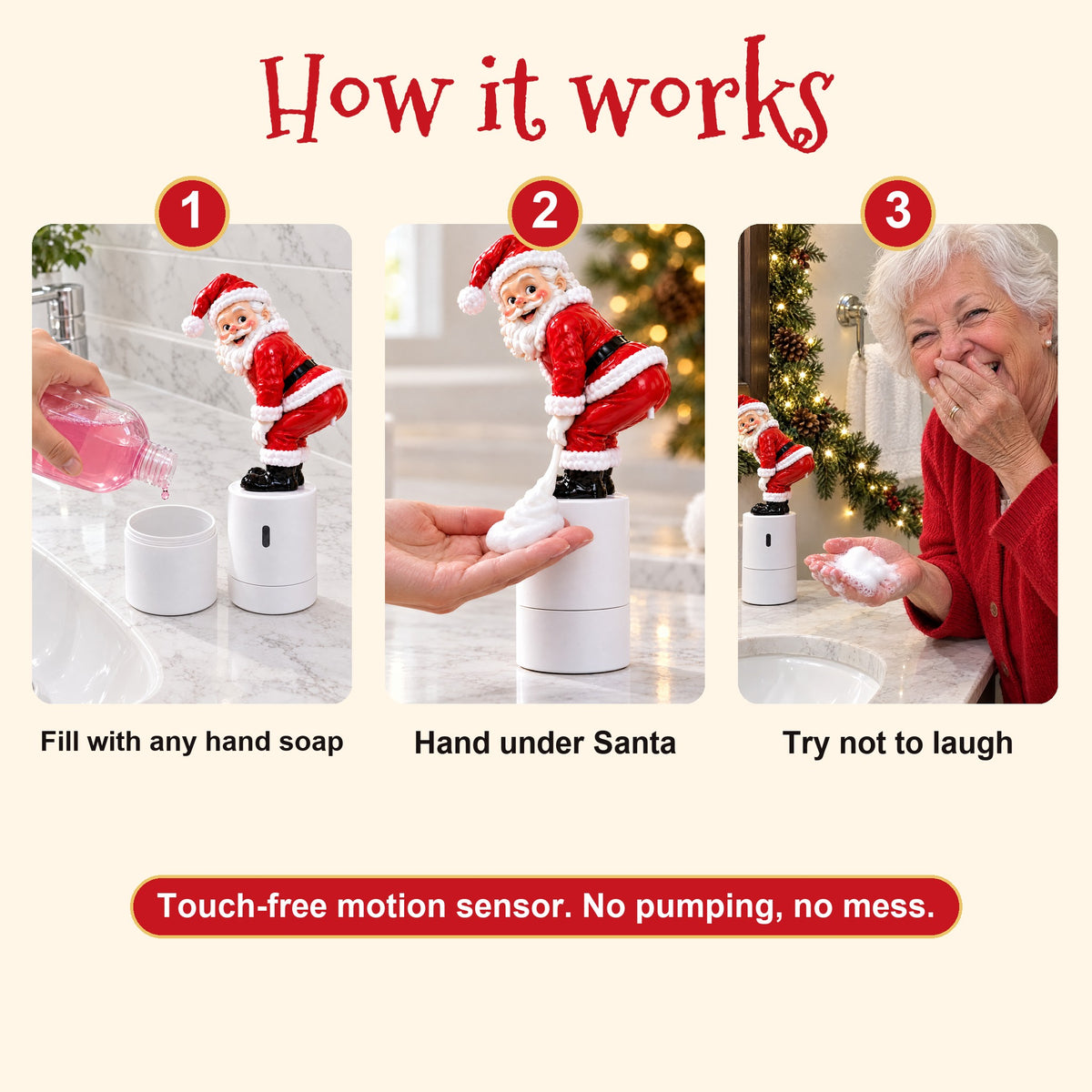 Plop Claus Automatic Soap Dispenser